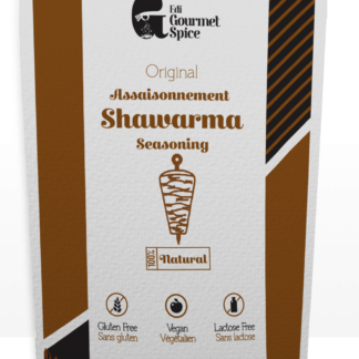 Edi Gourmet Spice Shawarma Seasoning, front of the 113 g resealable pouch